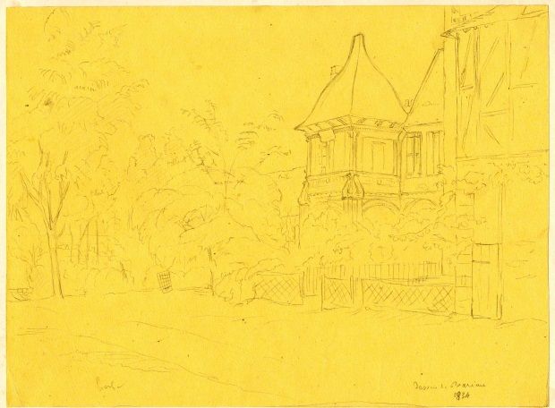 Le pavillon Renaissance du palais ducal à Moulins (Archives départementales de l’Allier, Fonds Pérot 8 J 34, 16).