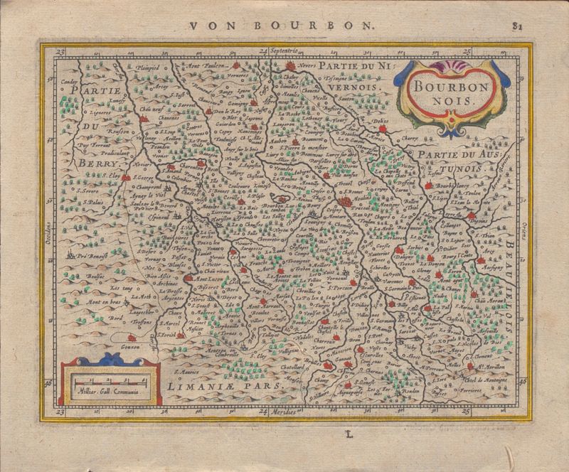 Une carte issue d'un ouvrage allemand des XVIIe -XIIIe siècles, à identifier