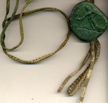 Sceau et lacet de vêtement réutilisé