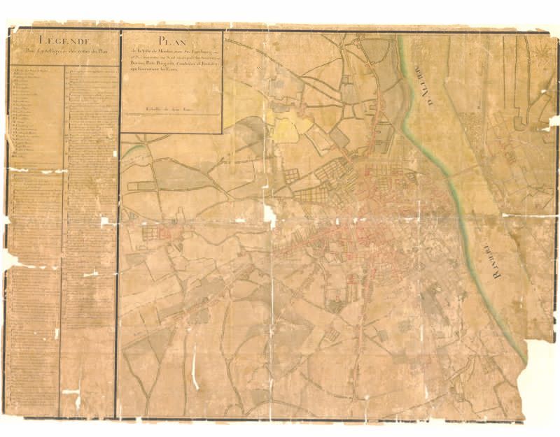 Plans de la ville de Moulins au XVIIIe siècle