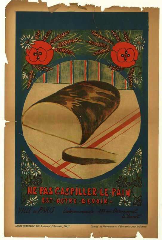 Affiche de propagande en faveur du rationnement (A.D. Allier, 1 M2032). © A. D. Allier