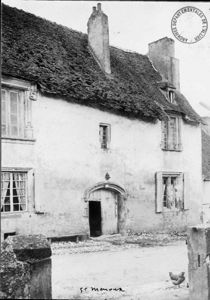 La Maison du Pèlerin, 4ieme quart du XVe siècle (Archives départementales de l'Allier, fonds Clément 9 J 33). © A. D. Allier