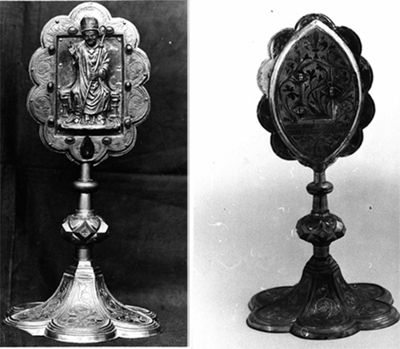 Reliquaire de saint Guillaume, argent doré et pierres précieuses (XIIIe siècle, volé). © Archives CAOA.