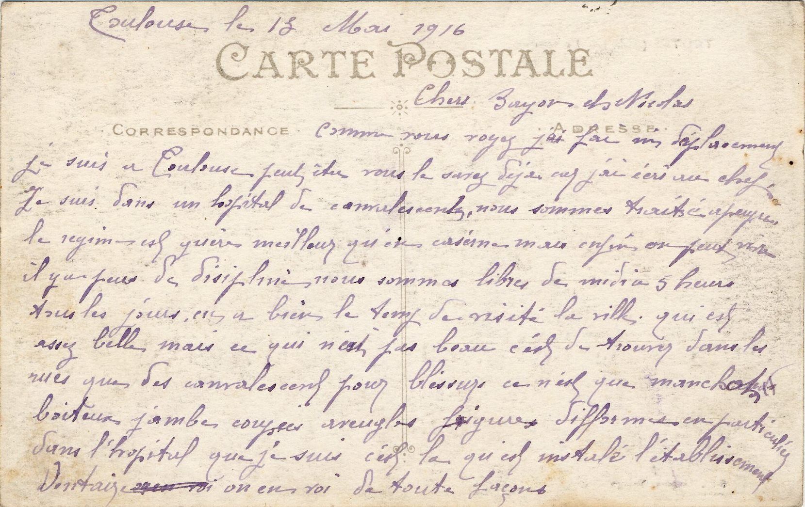 Description des blessés par Bourachot dans l'hôpital où il est, 13 mars 1916, page 1