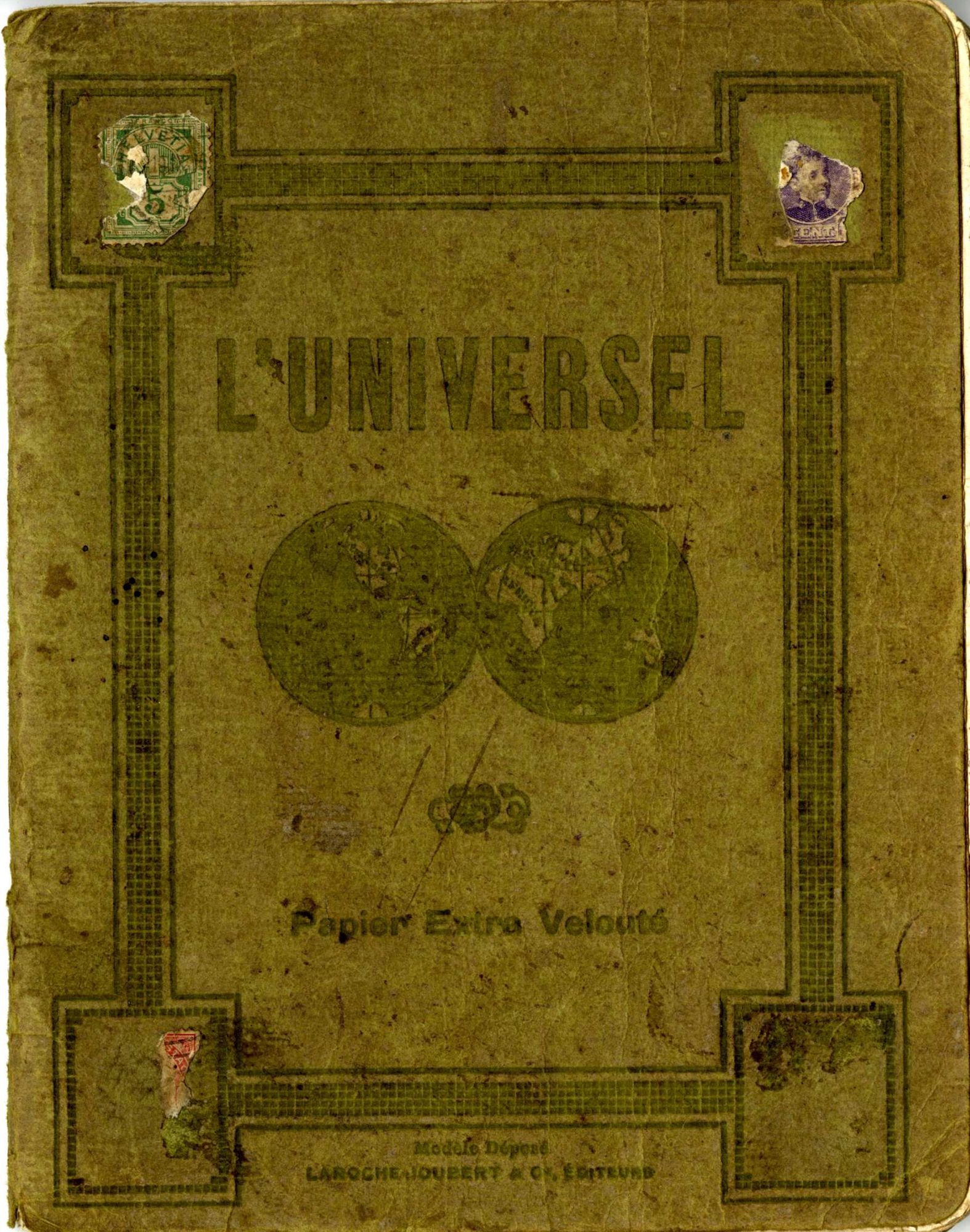 Cahier de poésies recopiées pendant la Première Guerre mondiale par Augustine Bourdin