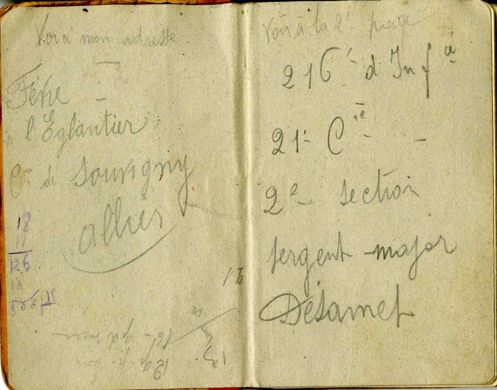 Journal de bord d'Henri Fèvre, 11 août-début octobre 1914