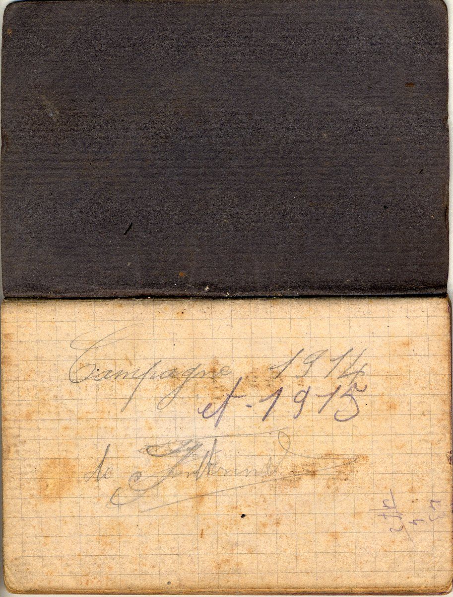 Carnet de route de Joseph Fontbonnat, 1er août 1914-18 novembre 1918