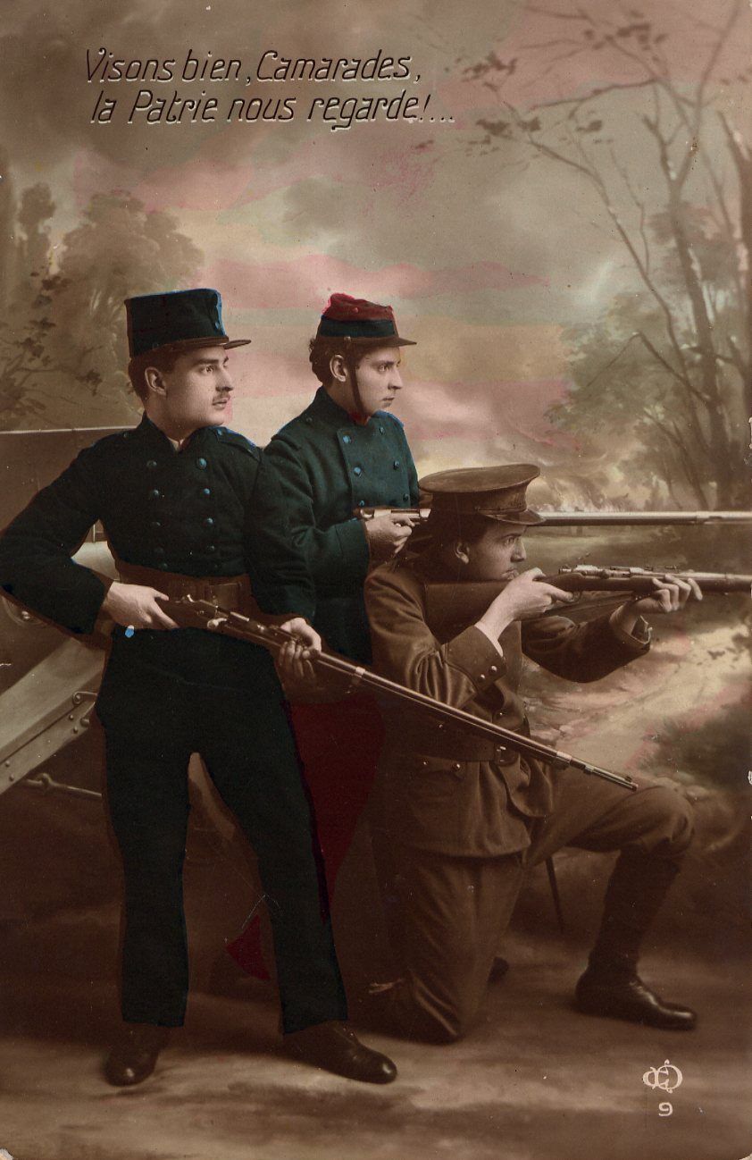 Le Brave Poilu : "Visons bien camarades, la Patrie nous regarde !"