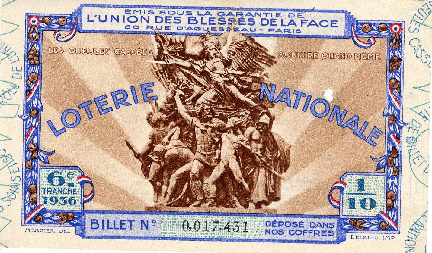 Après la guerre, de nombreuses associations de blessés organisent des loteries pour financer les secours aux nombreuses victimes du conflit.