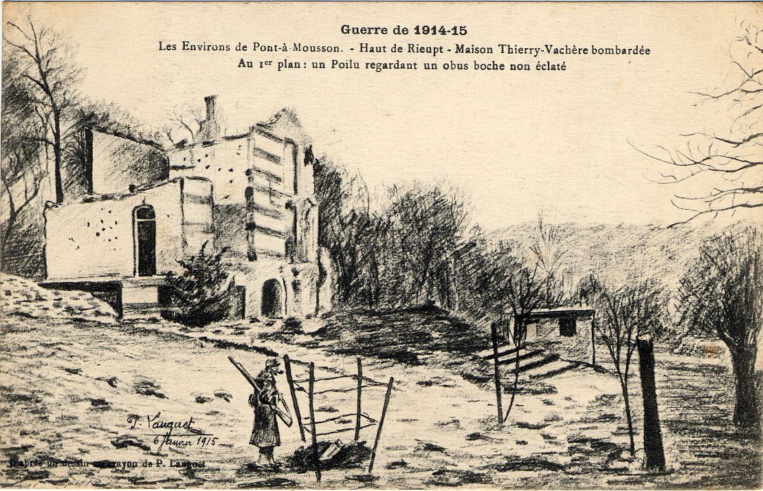 Cartes postales de villes bombardées pendant la guerre 14-18