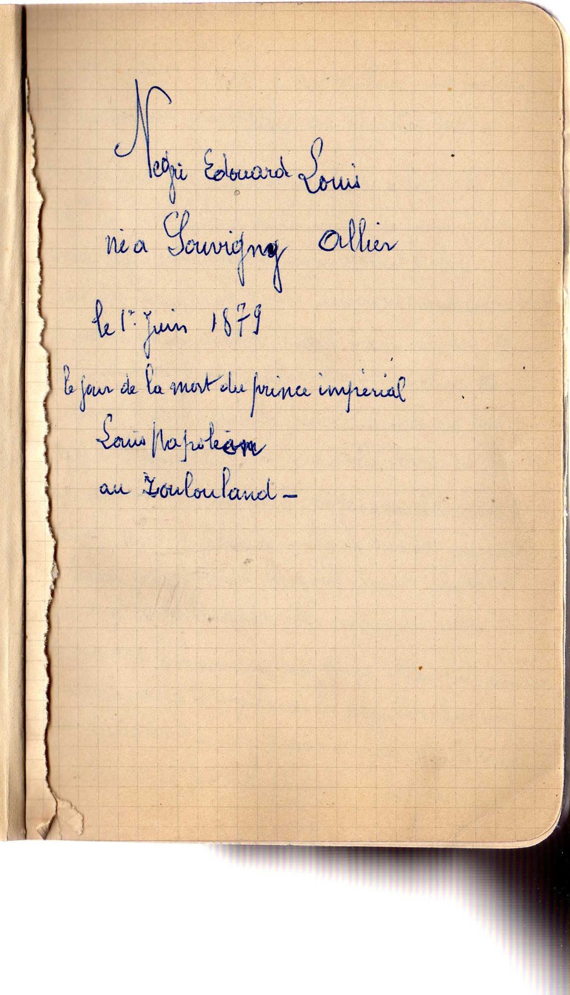 1er carnet de Louis Negri