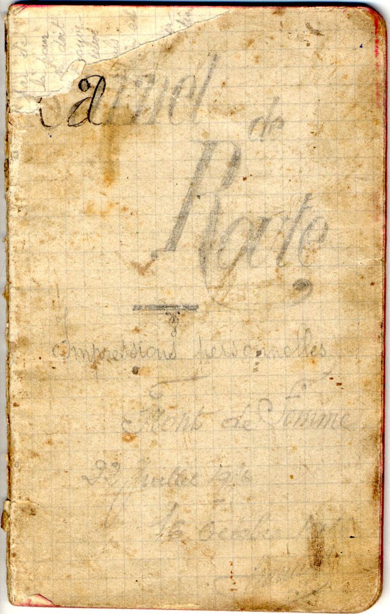 Carnet de route de Claude Roche tenu du 22 juillet au 16 octobre 1916