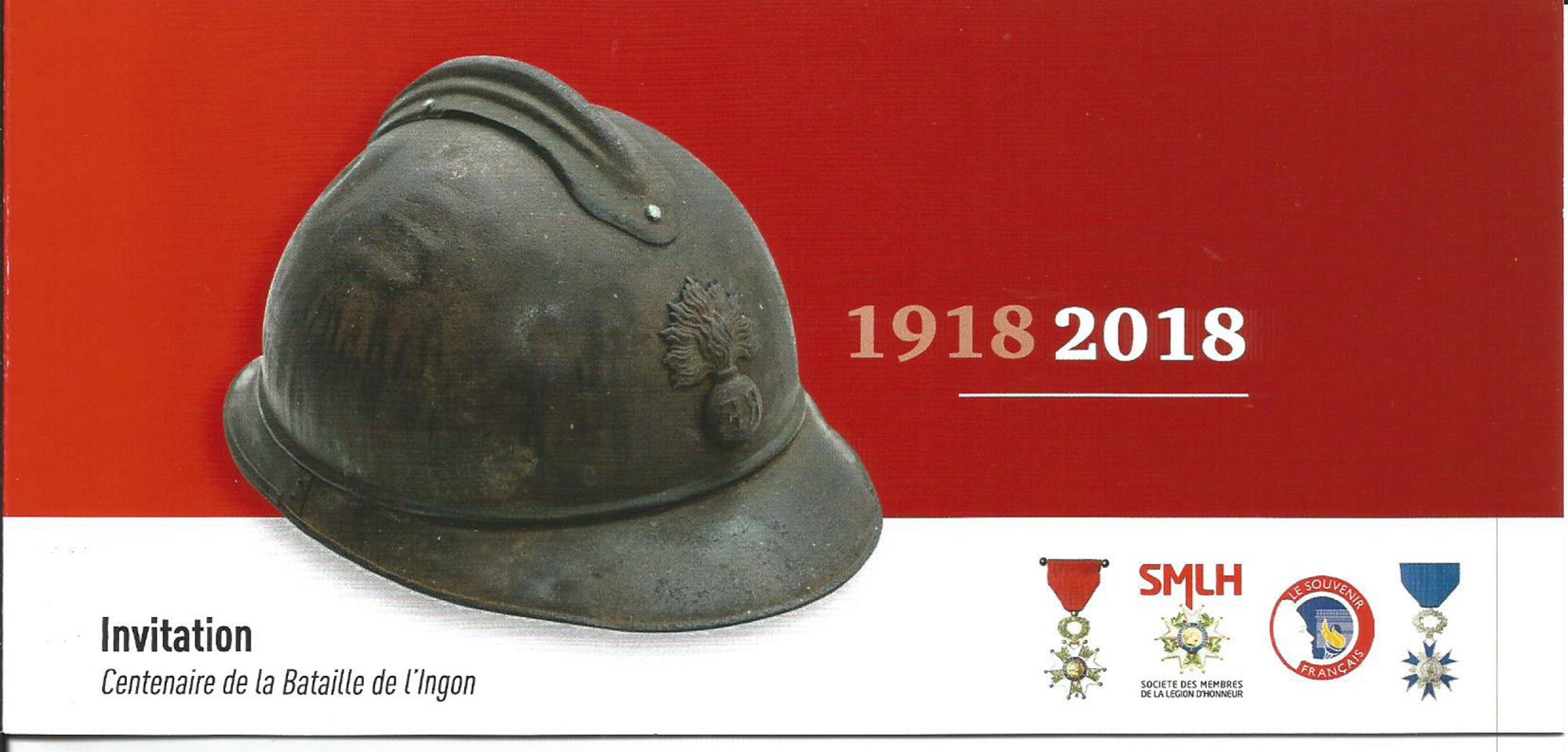 Cérémonie commémorative pour le centenaire de la bataille de l’Ingon, à Rouy-le-Petit, fin août 1918. 