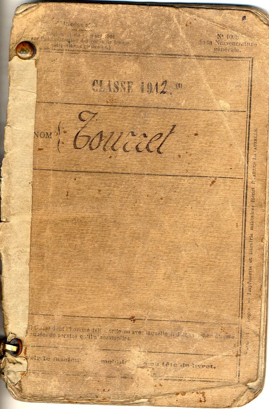 Fascicule de mobilisation de Joseph Tourret