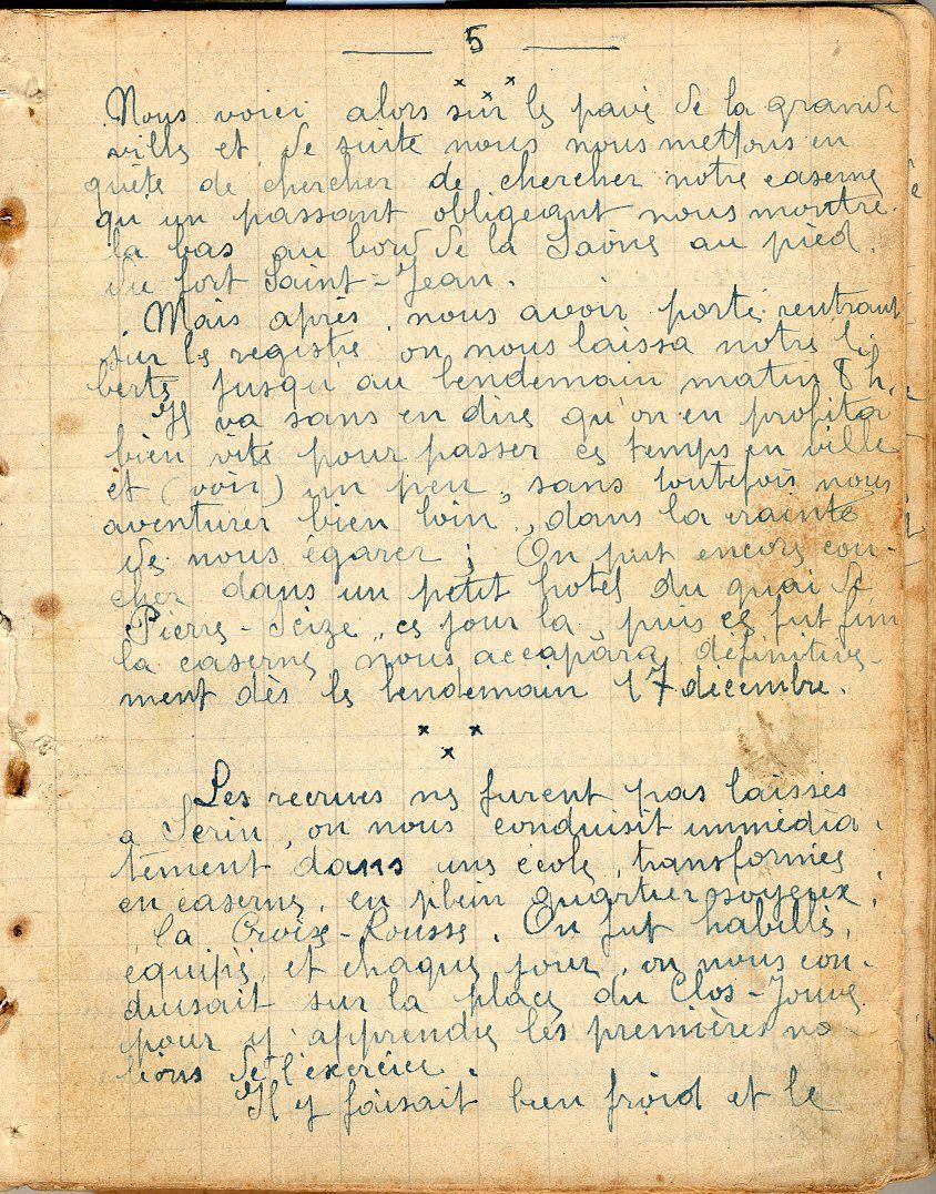 Période d'instruction, Lyon- La Valbonne (16/12/1914-04/05/1915)