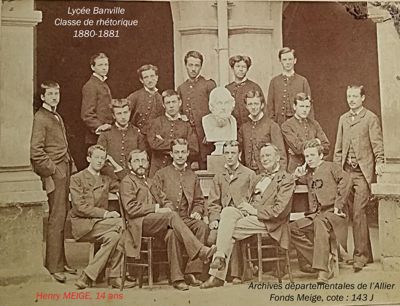 Classe du lycée Banville 1880-1881