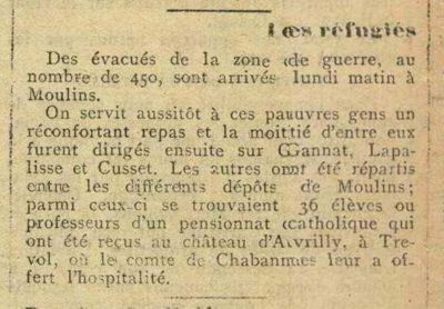 Article dans le journal La Croix de l’Allier, 9 juin 1918 (cote : FRAD003_JAL_20_15_0311)Fermer