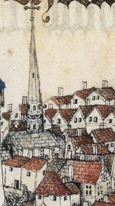 Saint-Pierre-des-Ménestraux (Armorial de Guillaume Revel, milieu du XVe siècle, BnF., Fr. 22297, p. 369).