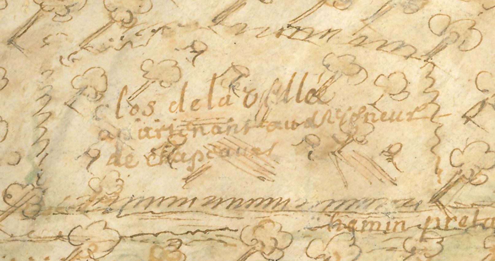 Clos de La Vallée appartenant au seigneur de Chapeau.