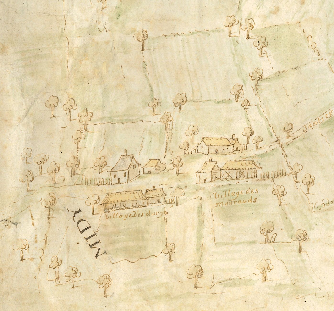 Villages des Mourauds et des Durys en 1653.