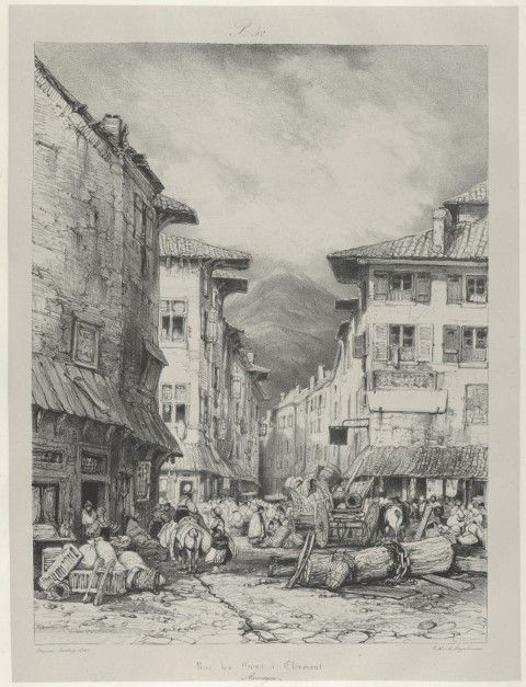 Eugène Isabey, Rue des Gras à Clermont (1833, © Metropolitan Museum of Art).