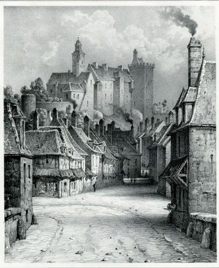 Vue ancienne de Montluçon (Archives départementales de l'Allier, fonds Clément, 9 J 20).